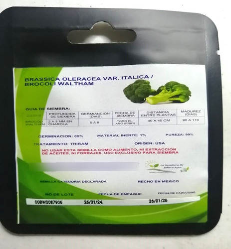 Sobrecitos De Brocoli 10 Pz La Semillera Jal