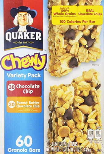 Quaker Chewy Granola Bars Sesenta Bar Variety Pack (.84 Oz C