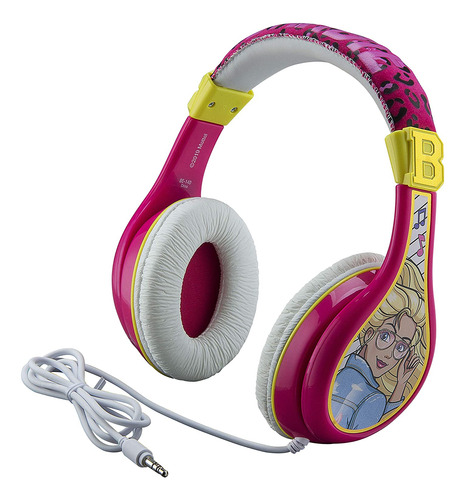 Audífonos Barbie Kids, Diadema Ajustable, Sonido Estéreo D