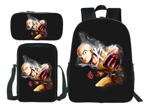 Mochila One Punch Man, Traje De Tres Piezas Anime Saitama Pr .