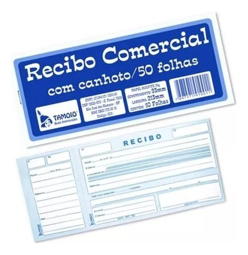 Impresso Recibo Comercial Com Canhoto 50f (7897571970015)