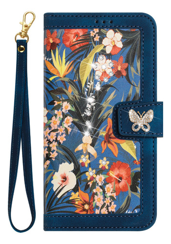 Funda De Piel Sintética Para Samsung Galaxy A56, A55, A35, A16, A26, A34, A54, S24, Fe, S25, Con Forma De Cartera Con Forma De Flor