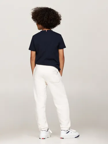Joggers Blanco Con Logo Gráfico Tommy Hilfiger