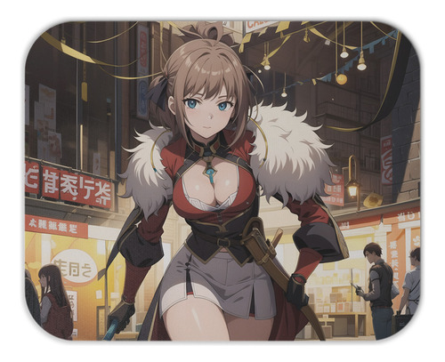 Mouse Pad Em Tecido - Anime Girl - Espadachim