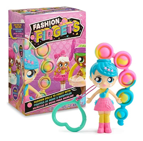Fashion Fidgets Sensory Toy Dolls - Push Pop Fidget Toy Incl