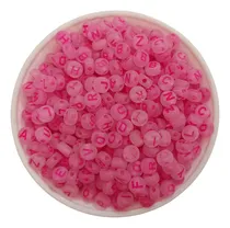 Comprar 25gr Letras Pastillas Rosa Transparente - Bijuo Artesanias