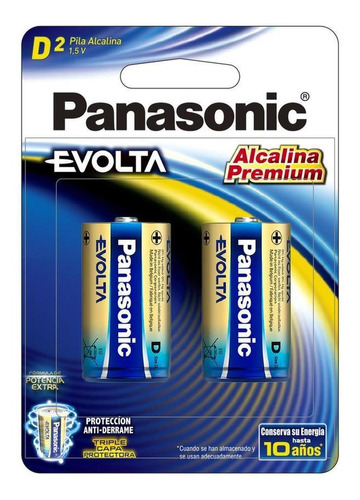 Pila Panasonic Evolta Alcalina D C/2 1.5v Lr20egl/2b