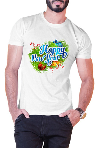 Playera Navidad Happy New Year Dulces Bastón Amigos Fiesta