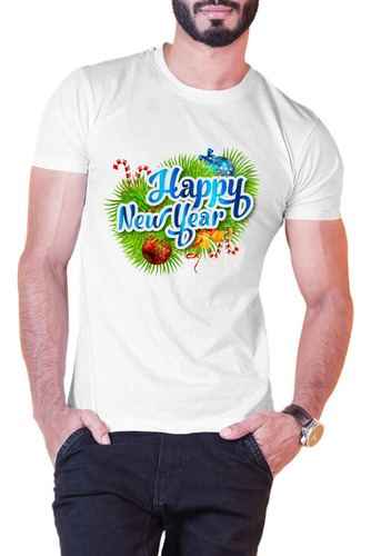 Playera Navidad Happy New Year Dulces Bastón Amigos Fiesta 