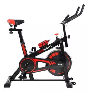 Bicicleta Fija 8 Kg Spinning Cardio Fitness Kingsports Color Negro