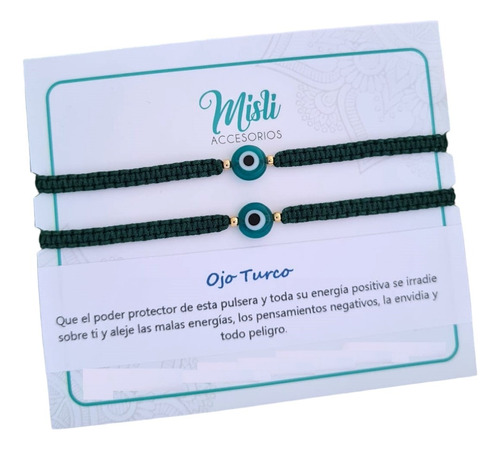 Set Pulseras De Proteccion Ojo Turco Tejidas Para Compartir