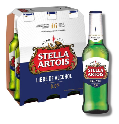Cerveza Stella Artois Sin Alcohol 0.0% X 6. Quirino Bebidas