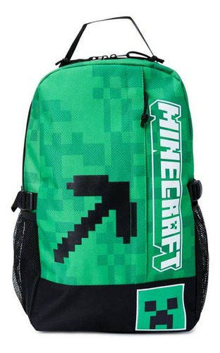 Mochila Escolar Minecraft Minecraft Color Verde Diseño Lisa