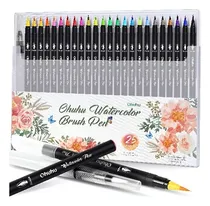 Comprar Marcadores Ohuhu De 24 Colores Watercolor Brush Pen.