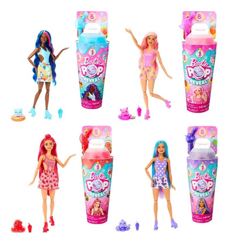 Barbie Pop Reveal Muñeca Serie De Frutas Mattel Fresa