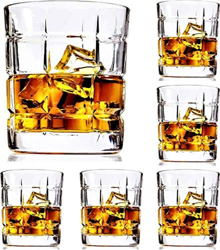 Juego De 6 Vasos De Whisky De Cristal, Grandes Sin Plomo, Va