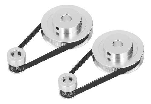 Z 2 Juegos De Poleas Dentadas De Aleación De Aluminio Gt2