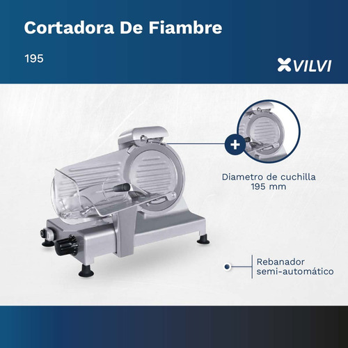 Cortadora De Fiambre Y Alimentos Cuchilla Italiana