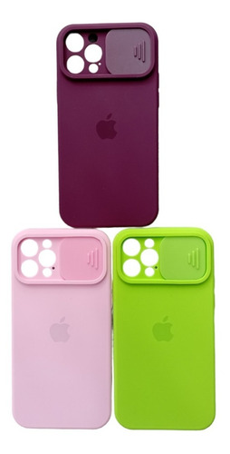 Silicone Case Con Protector De Camara iPhone 12 Pro