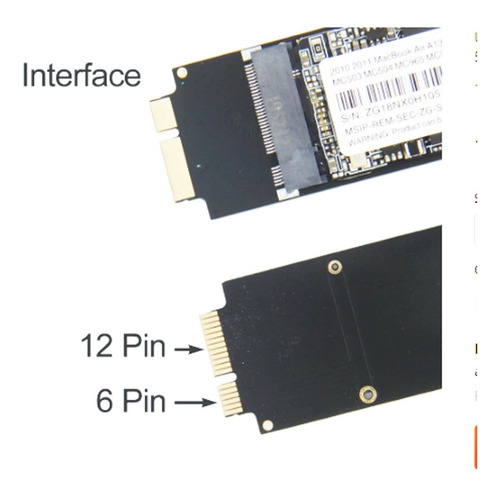 Imagen 3 de 3 de Disco Ssd 512gb Compatible 100% Air 2010-2011 A1369- A1370