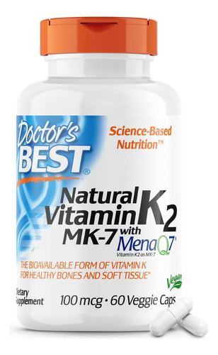 Vitamina K2 Mk-7 100 Mcg Doctor's Best 60 Veggie Caps