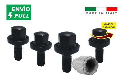 4 Birlos Seguridad 12 X 1.25 Mm Fiat Palio - Envio Full!