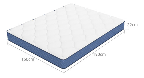 Zocalo Colchón Queen Size En Caja Memory Foam 150x190x22cm