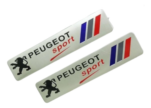 Emblema Insignia  Autoadhesivo Peugeot Sport X 2 Unidades