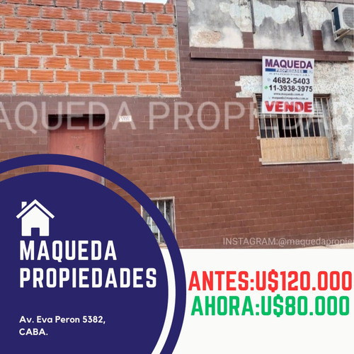 Venta Casa 2 Dtos En Block Lote 18mts