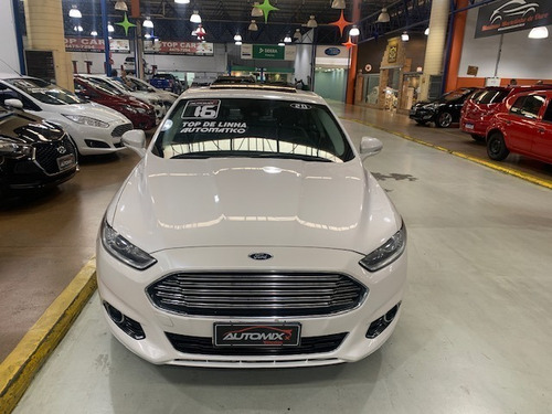 Imagem 3 de 14 de Ford Fusion Titanium Fwd Branco 2016