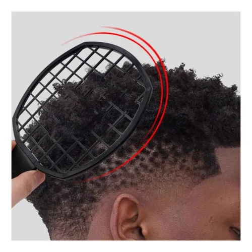 Peine De Peinado De Pelo Negro Rizado Esponja Estao Hoja Hie