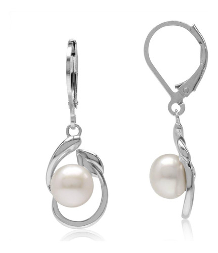 Silvershake Pendientes Colgantes Con Forma De Hoja De Plata 