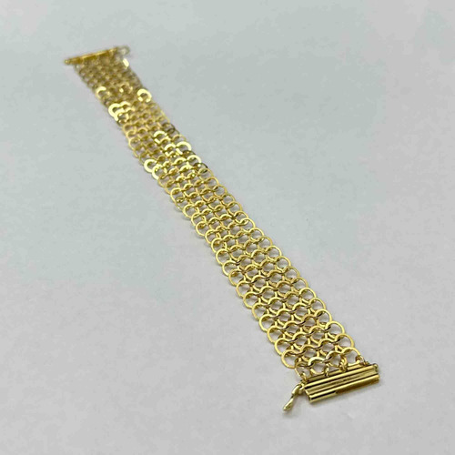 Pulseira Em Ouro 14k 585 Artesanal Feito A Mão - Refinado