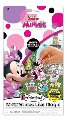 ¡las Piezas Del Set De Viaje De Colorforms Disney Minnie Mou