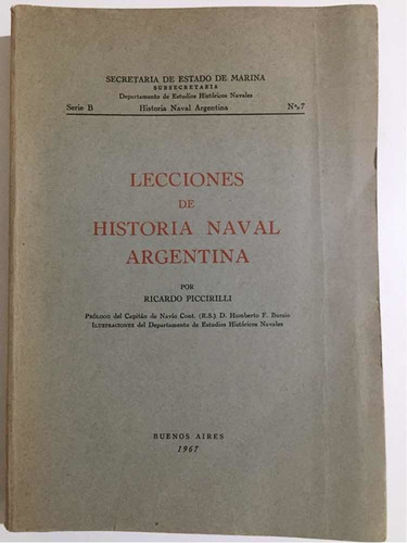 Lecciones De Historia Naval Argentina Ricardo Piccirilli