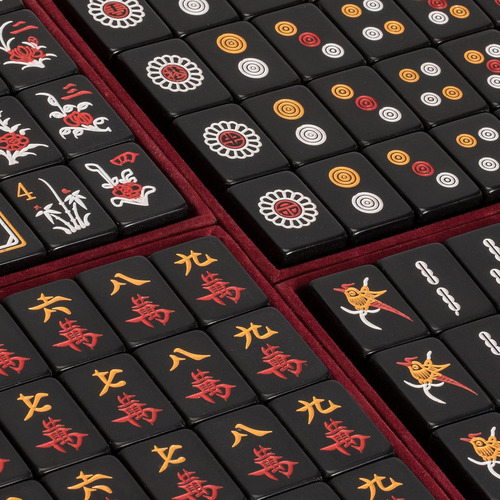 Set De Juegos De Mahjong Chinese Imports, Jet Con 148 Negras