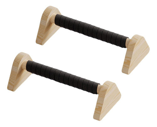2pcs Push Up Bar Parallettes Barra De Madera Sin