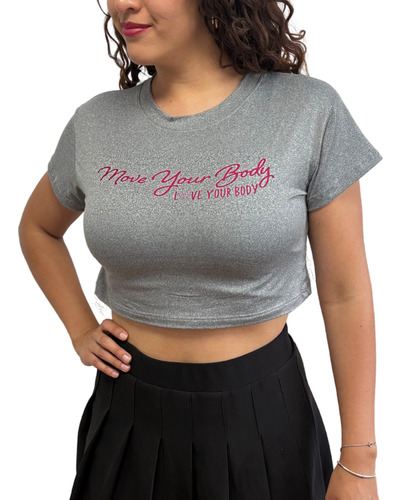 Crop Tops Deportivos Mujer Kit De 3 Playeras Para Gym Multicolor Unitalla