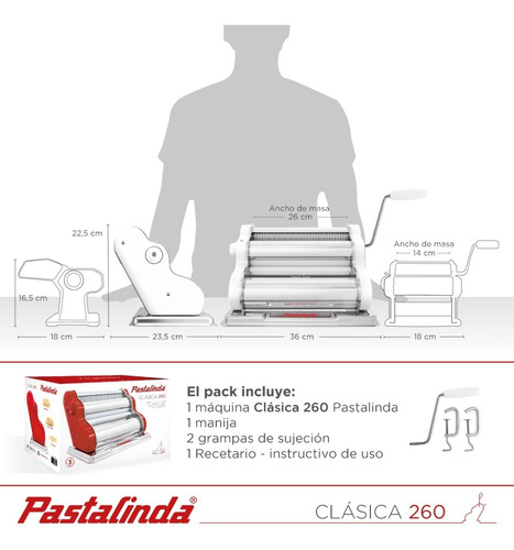 Imagen 8 de 9 de Pastalinda Máquina Clásica 260 Blanca