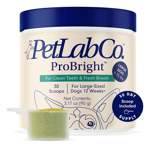 Petlab Co. Probright Polvo Dental  Limpieza De Dientes De P