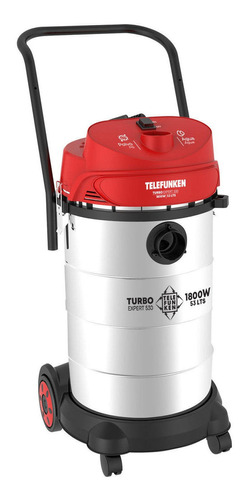 Aspiradora De Tambor Telefunken Turbo Expert 530 - 101db Color Rojo