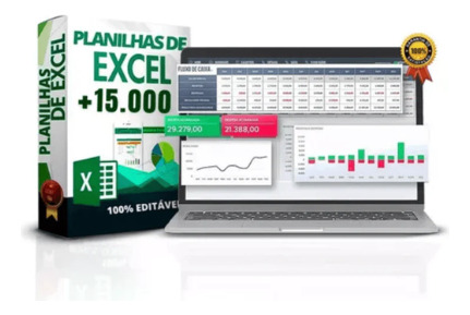 Planilhas Prontas Editáveis 15.000 + Bônus Super Pack