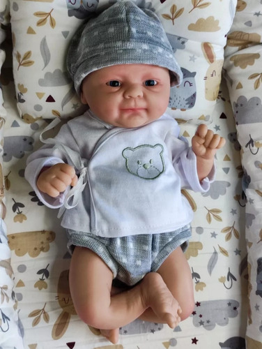 Bebe Reborn Original Silicona Sólida 1.8kg Coco Boy 35 Cm