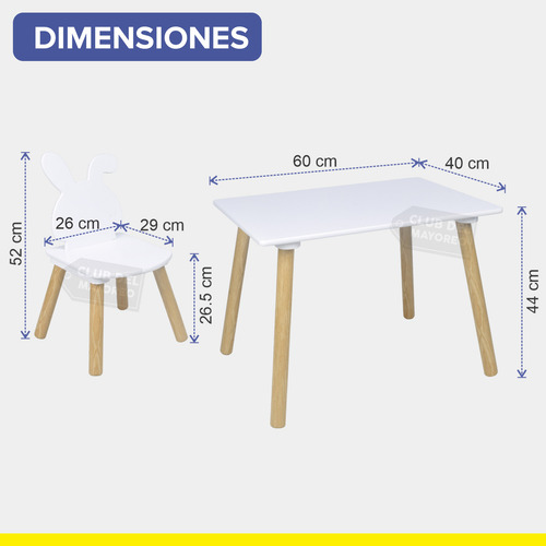 Mesa Escritorio Sillas Montessori Multifuncional Niños Color Blanco Rectangular