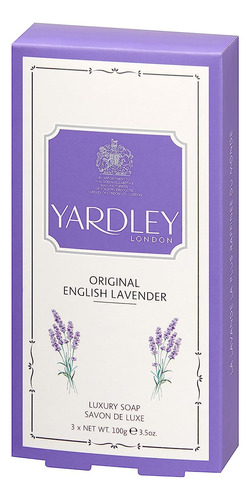 Yardley London - Jabón De Lavanda Inglés Original, 3 X 3.53