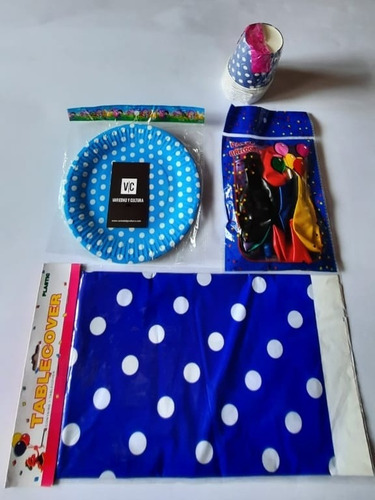 Imagen 4 de 8 de Set Para Fiestas:mantel, Platos,vasos,pendon