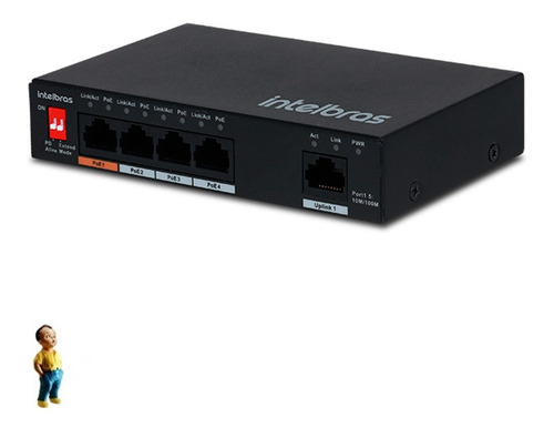 Imagem 1 de 1 de Sf 500 Hi-poe Switch 5 Portas 10/100 Com 4 Portas Poe+
