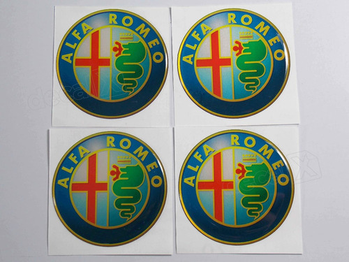 Adesivo Emblema Resinado Roda Alfa Romeo 58mm Cl2