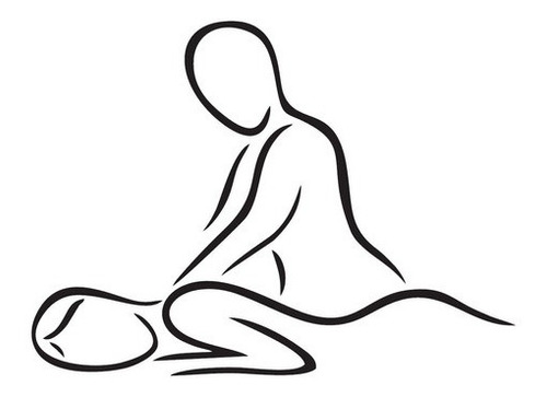Adesivo Parede Beleza Massagem Mulher Estética Spa 100x65cm