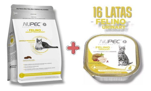 Nupec Urinary Felino Croqueta 3kg + 16 Latas Nupec Urinary